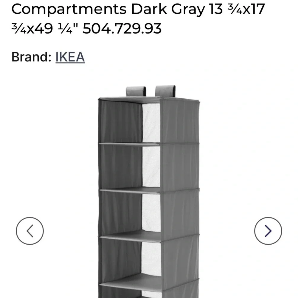 IKEA-SKUBB-White Hanging Closet Organizer